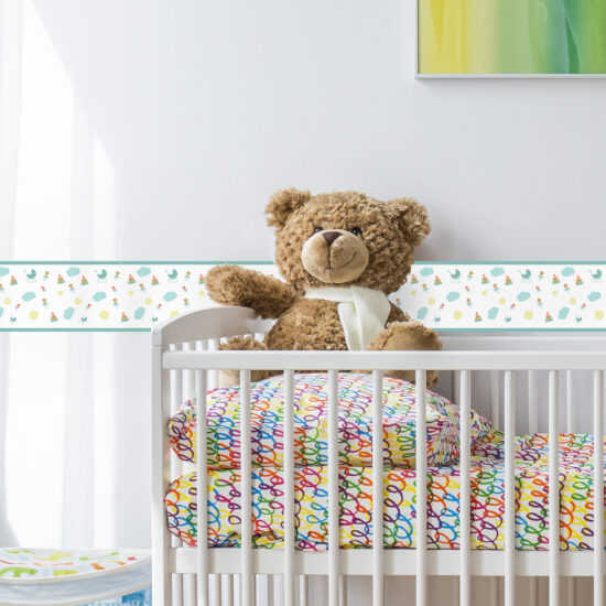 Faixa decorativa de quarto de bebê aplicada