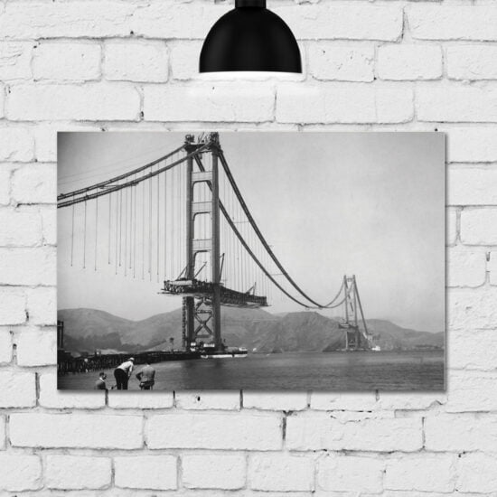 Placa Decorativa MDF Foto Construção Golden Gate 30x40