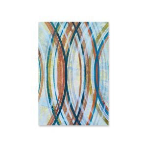 Placa Decorativa MDF Abstrato Geométrico Círculos 20x30cm