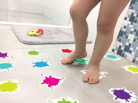 Adesivo Piso Banheiro Antiderrapante Infantil Splash