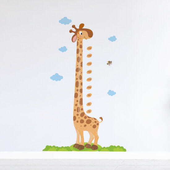 Adesivo de Parede Girafa Régua de Crescimento 175x110cm
