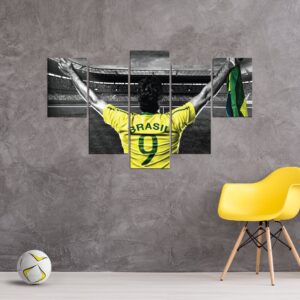Placas Decorativas em MDF Jogador de Futebol no Estádio