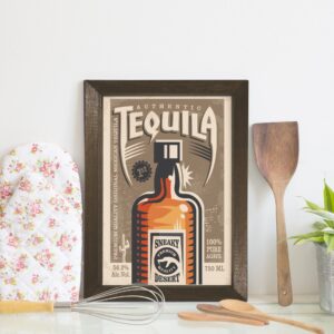 Quadro Decorativo Bebida Vintage Tequila