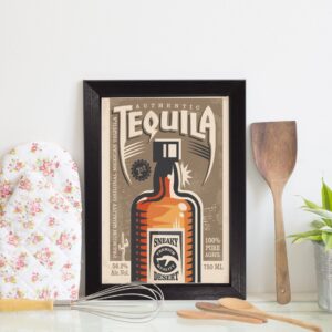 Quadro Decorativo Bebida Vintage Tequila