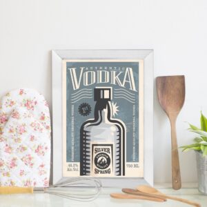 Quadro Decorativo Bebida Vintage Vodka