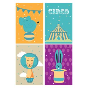 Placas Decorativas Circo Infantil MDF