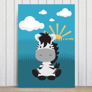 Placa Decorativa Infantil Safari Zebra MDF