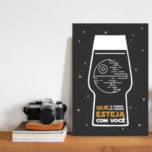 Placa Decorativa Geek Jedi Força Cerveja