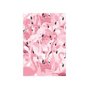 Placa Decorativa MDF Flamingos Tropicais 20x30cm