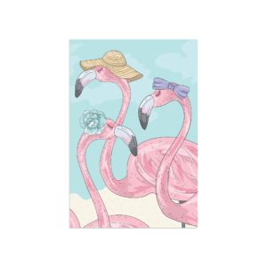 Placa Decorativa MDF Flamingo Chapéu 20x30cm