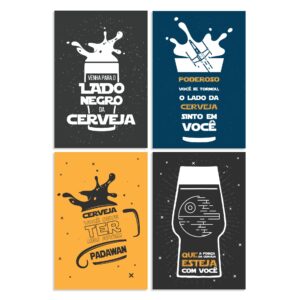 Placas Decorativas Geek Jedi Frases Cerveja
