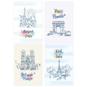 Placas Decorativas Paris Ilustrada para Sala