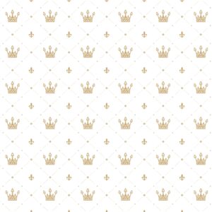 Papel de Parede Adesivo Texturizado Coroa Dourada