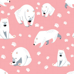 Papel de Parede para Quarto de Menina Urso Polar