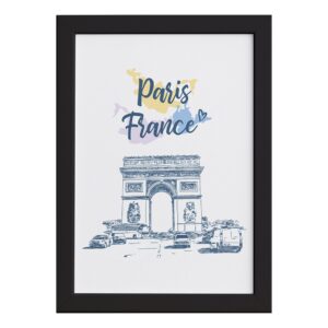 Quadro Paris Arco do Triunfo França Moldura Preta