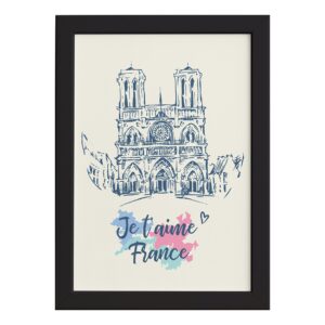 Quadro Paris Notre Dame Moldura Preta
