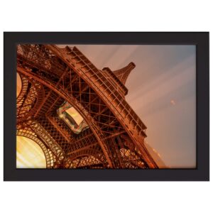 Quadro Foto Paris Torre Eiffel Sol Moldura Preta