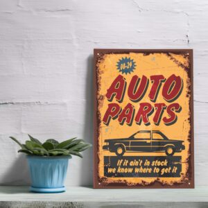 Placa Decorativa Vintage Carros Auto Parts
