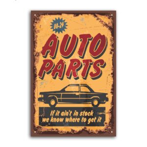 Placa Decorativa Vintage Carros Auto Parts