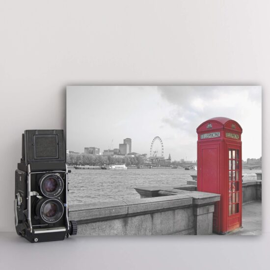 Placa Decorativa Londres MDF Cabine Telefone 20x30cm