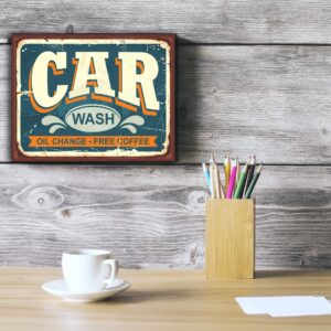 Placa Decorativa Vintage Carros Car Wash