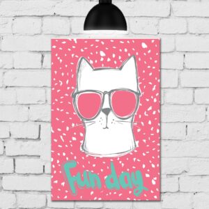 Placa Decorativa MDF Fun Cat