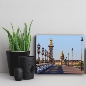 Placa Decorativa Paris Viagem Ponte Alexandria