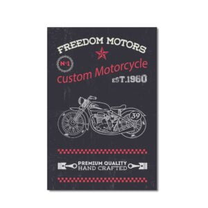 Placa Decorativa MDF Vintage Freedom Motors