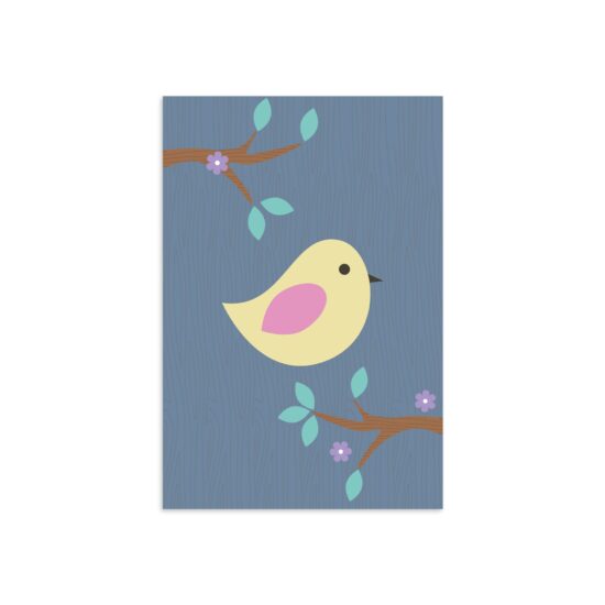 Placa Infantil Decorativa Pássaro 20x30cm