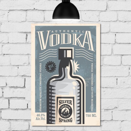 Placa Decorativa MDF Vodka