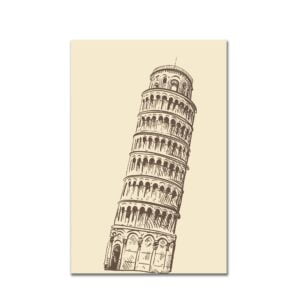 Placa Decorativa MDF Torre de Pisa Itália