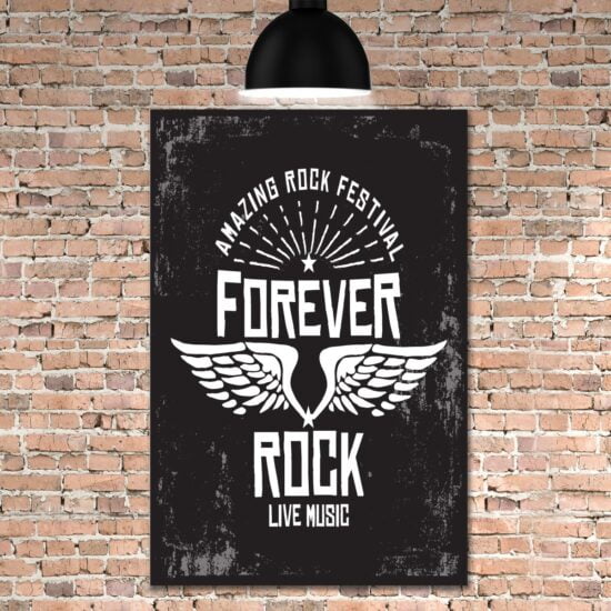 Placa Decorativa MDF Rock Forever