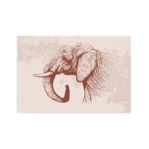 Placa Decorativa MDF Safari Elefante 20x30cm