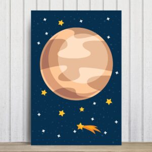 Placa Decorativa Infantil MDF Sistema Solar Jupiter