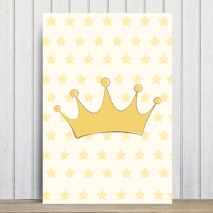 Placa Decorativa Quarto Bebê Ursinha Princesa Coroa