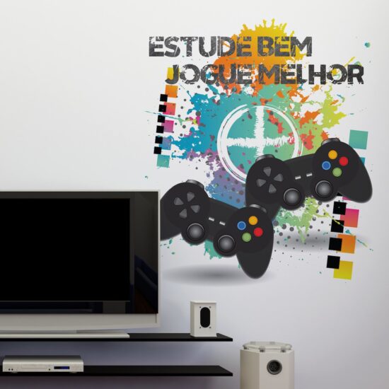 Adesivo de Parede Video Game em português